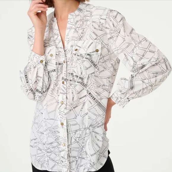 Karl Lagerfeld Tops - Karl Lagerfeld Street Map Blouse